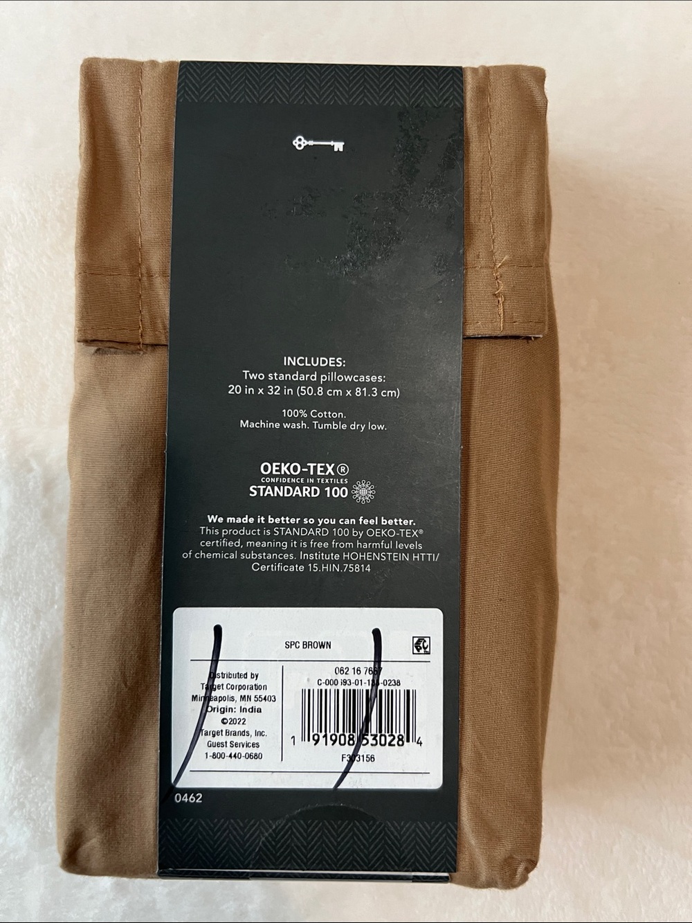 2 Threshold Ultra Soft Pillowcases - Tan/Brown - Picture 3 of 4